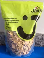 Salted corn chips with flaxseed