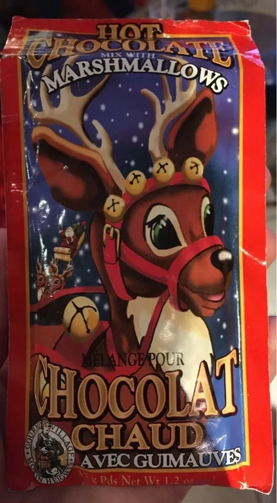 Melange pour chocolat chaud avec guimauve