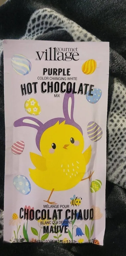 Purple color changing hot chocolate mix