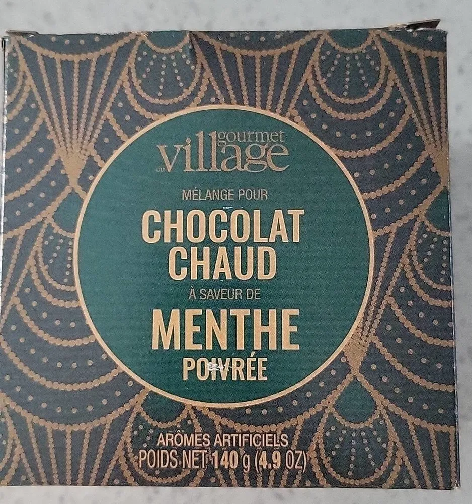 Chocolat chaud à saveur de menthe poivrée