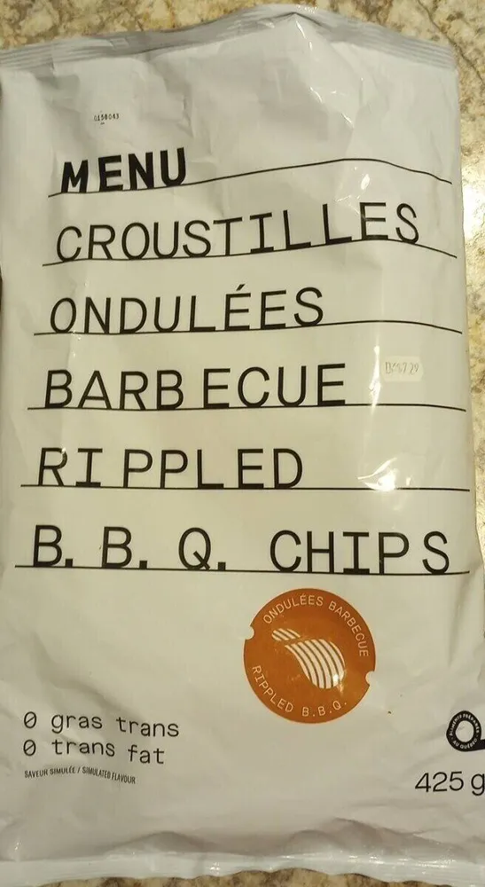 Croustilles ondulées barbecue