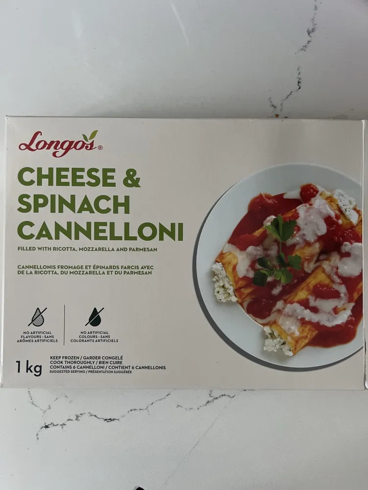 Spinach and cheese can
