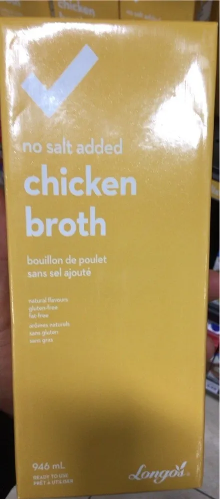 No salt added chicken broth