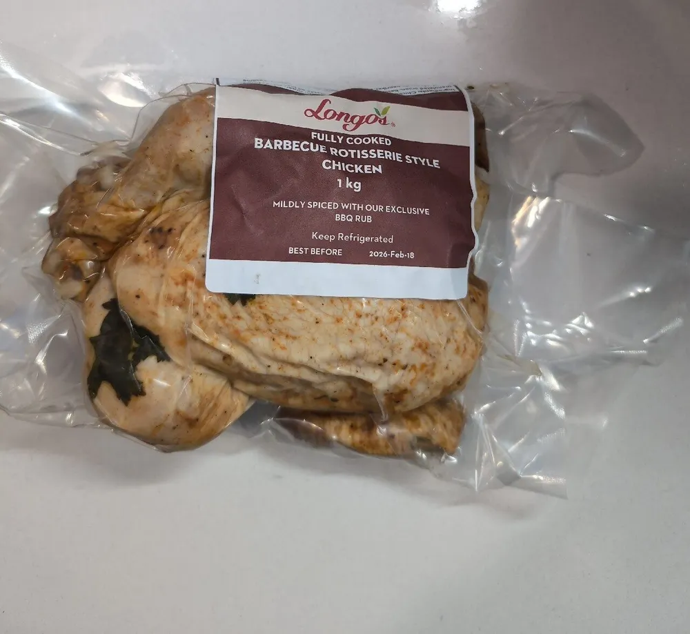 Fully Cooked Barbecue Rotisserie Style Chicken