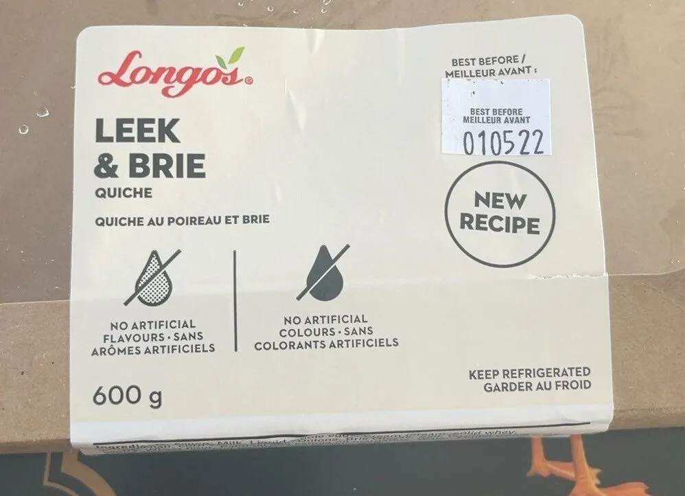 Leek and brie quiche