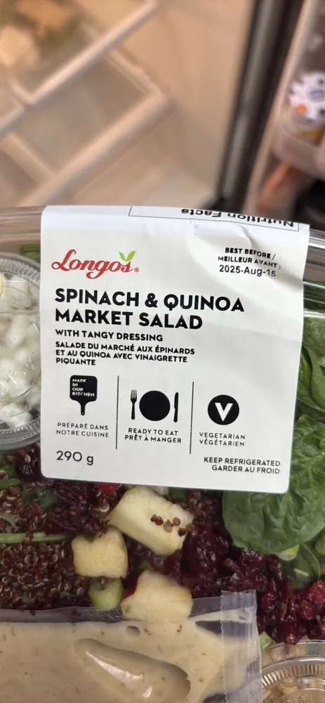 Apple walnut quinoa spinach salad