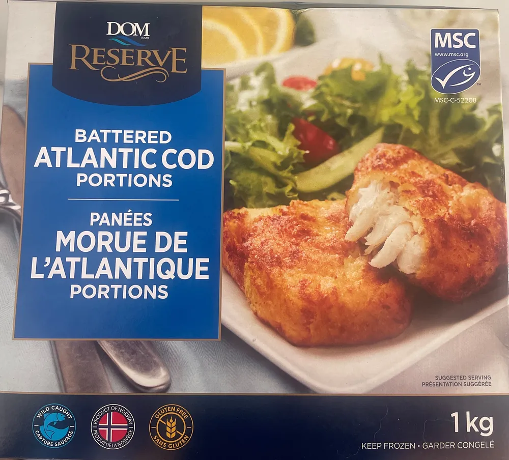 Battered Atlantic Cod Portions
