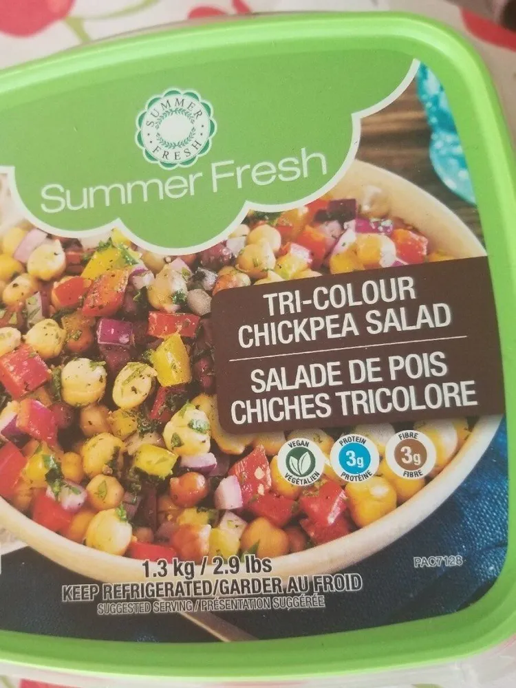 Salade de pois chiches tricolore