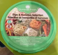Sélection de trempettes et hummus