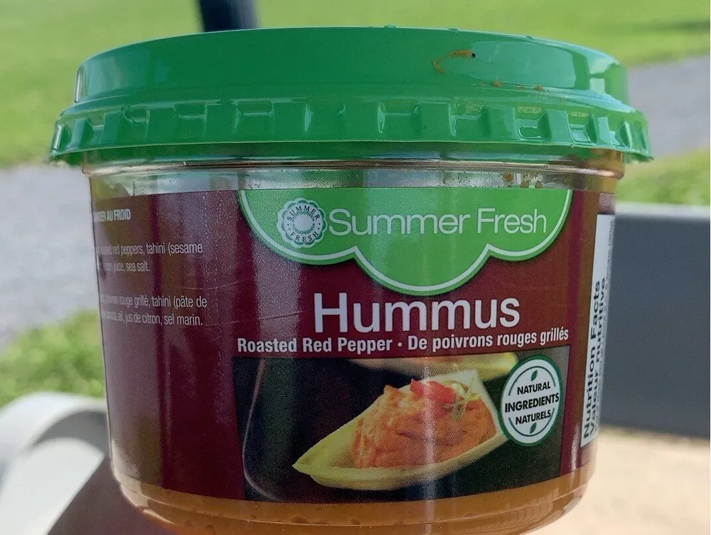 Hummus poivrons rouges grilles