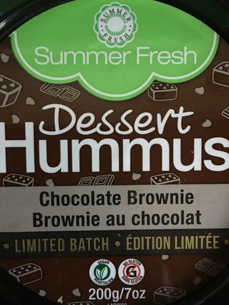 Chocolate brownie dessert hummus