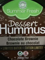 Chocolate brownie dessert hummus