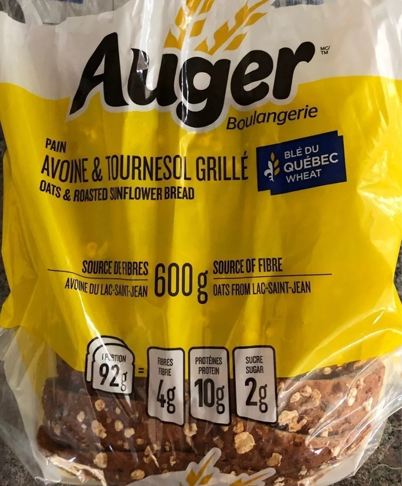 Pain avoine et tournesol grillé
