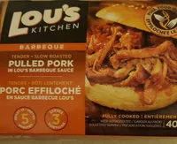 pulled pork in lou's barbeque sauce