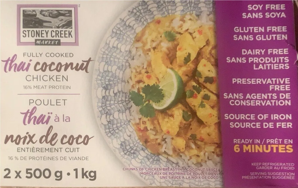 Poulet thaï a la noix de coco