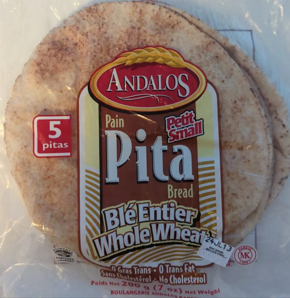 Pain Pita Bread Blé Entier Whole Wheat