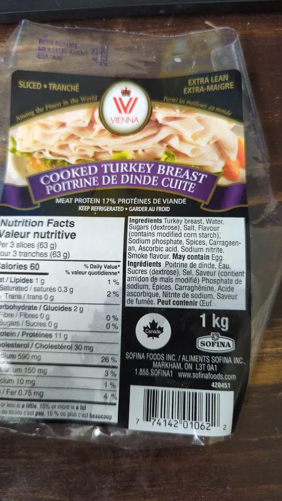 Cooked Turkey breast