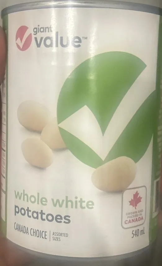 Pomme de Terre Blanche Entière