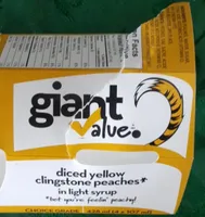 diced yellow clingstone peaches
