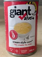 Cream style corn