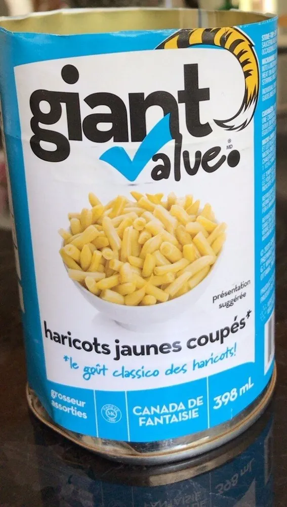 Haricots jaunes coupés