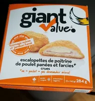 Escalopettes de poitrine de poulet panées et farcies