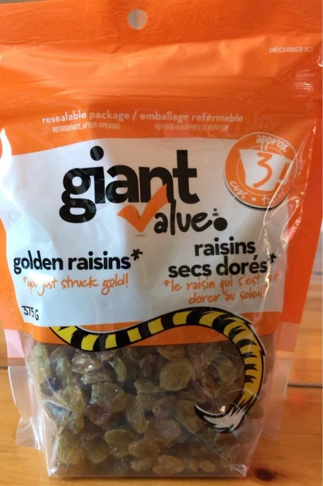 Raisins secs dorés