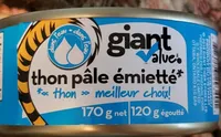 Thon pale emietté dans l'eau