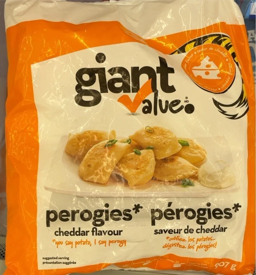 Perogies cheddar