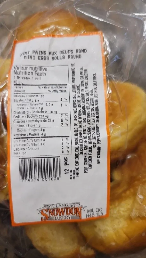 Mini egg rolls round
