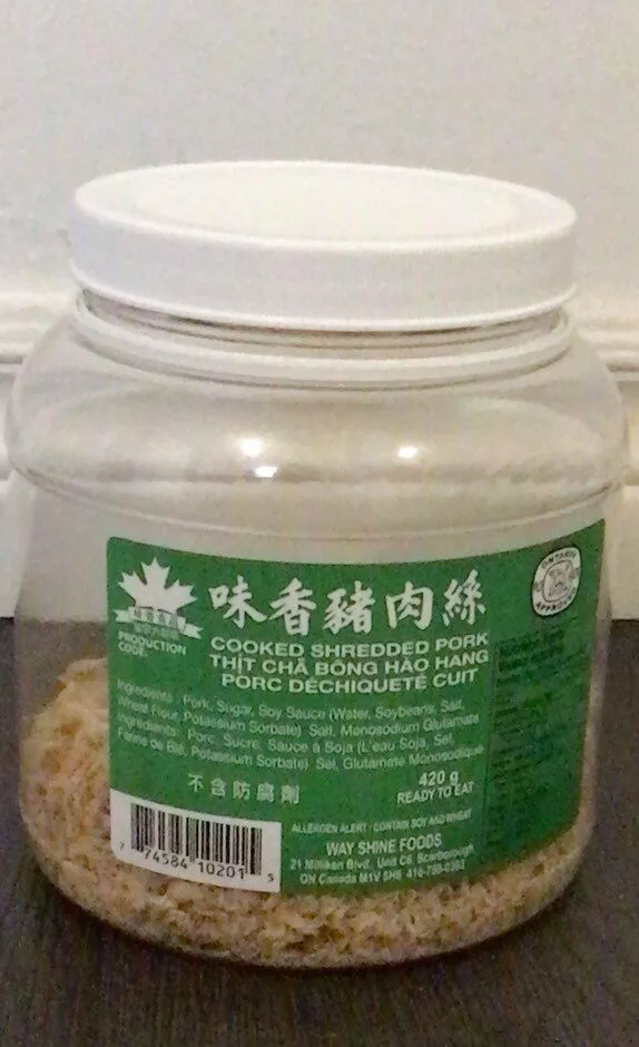Cooked shredded pork