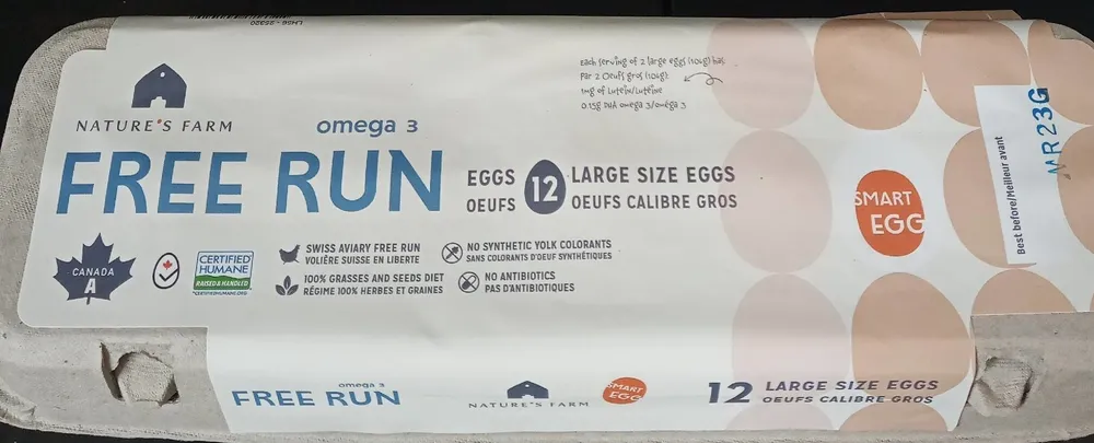 Omega 3 Free Run Eggs