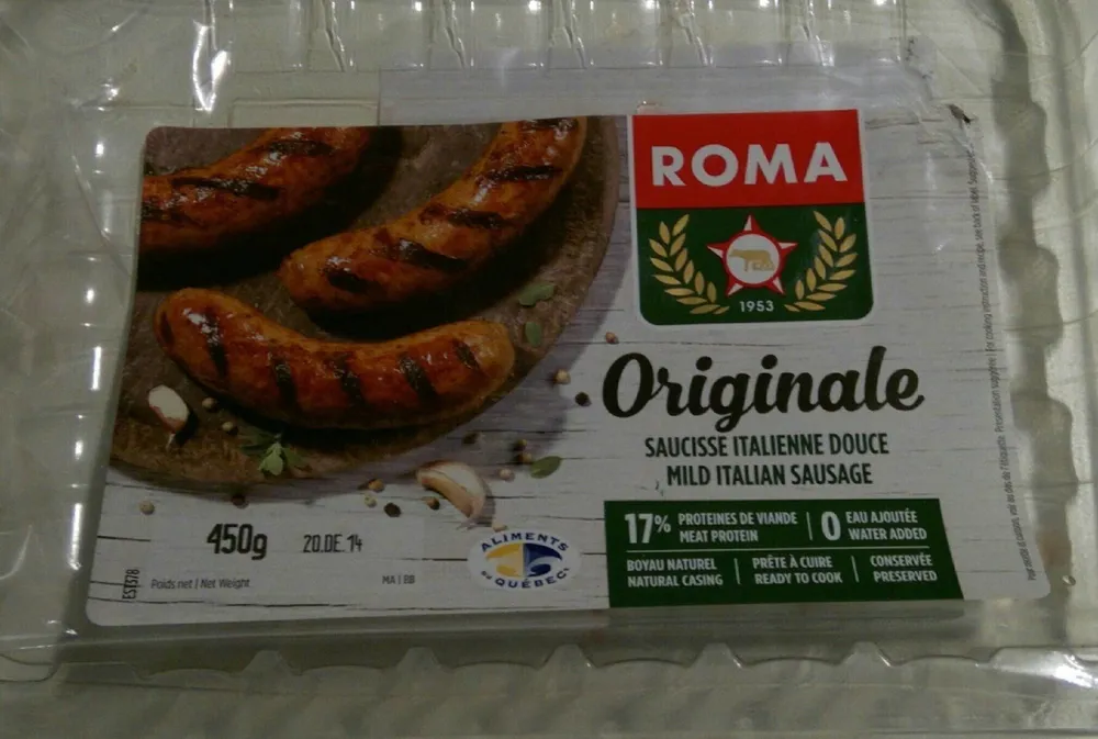 Saucisse italienne douce
