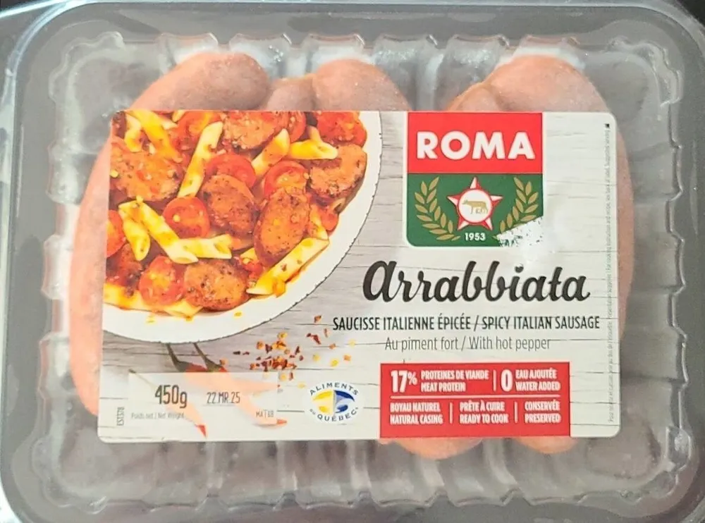 Spicy Italian Sausage Arrabbiata