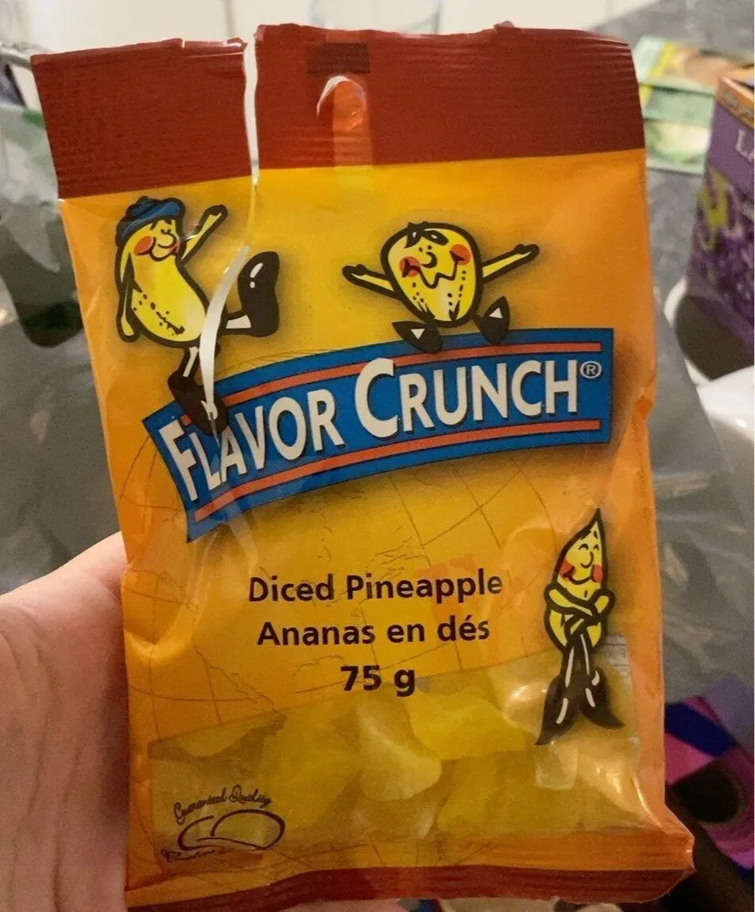 Diced pineapple flavour crunch