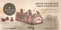 Bûche roulée aux trois chocolats