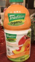 Jus de pomme et pêche biologique