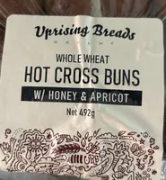 Whole Wheat Hot Cross Buns W/ Honey & Apricot