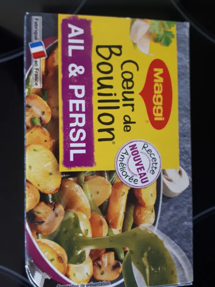 Coeur de bouillon ail et persil