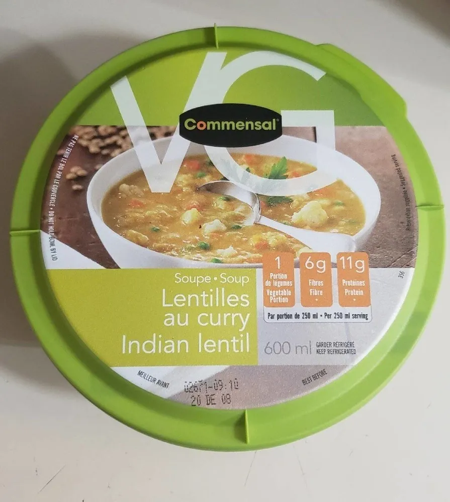 Soupe lentilles au curry