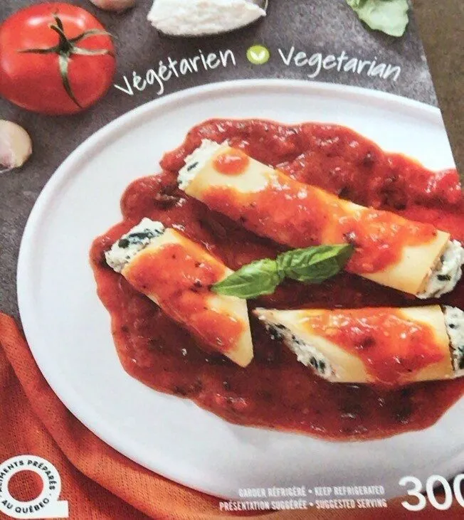 Manicotti tofu et epinards