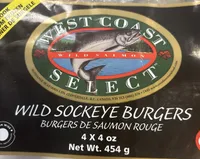 Wild sockeye burgers