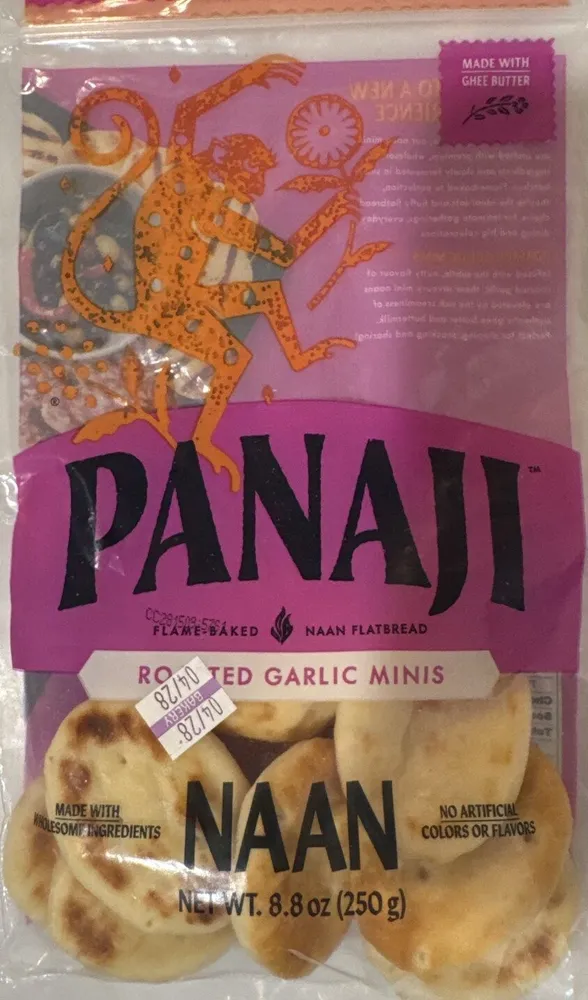 Roasted Garlic Mini Naan
