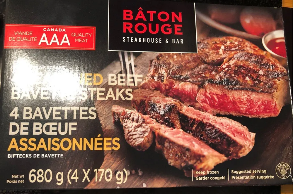 Bavette de boeuf assaisonnées