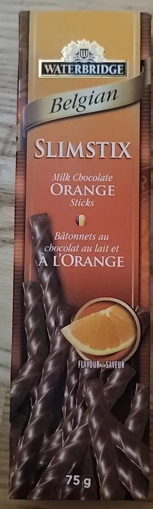 Belgian Slimstix Milk chocolate Orange