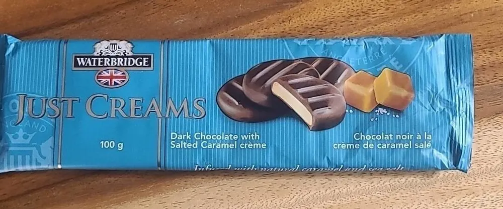 Just Creams Dark Chocolate with Salted Caramel crème
