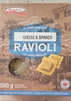 Cheese and spinach ravioli