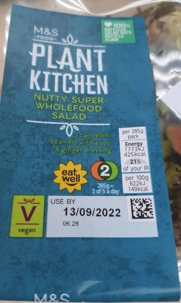 M S plant kitchen nutty super salad