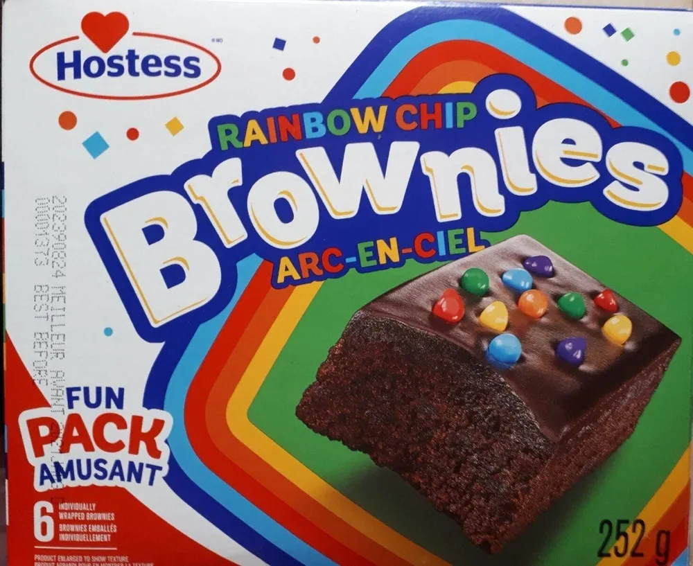 Rainbow chip brownies