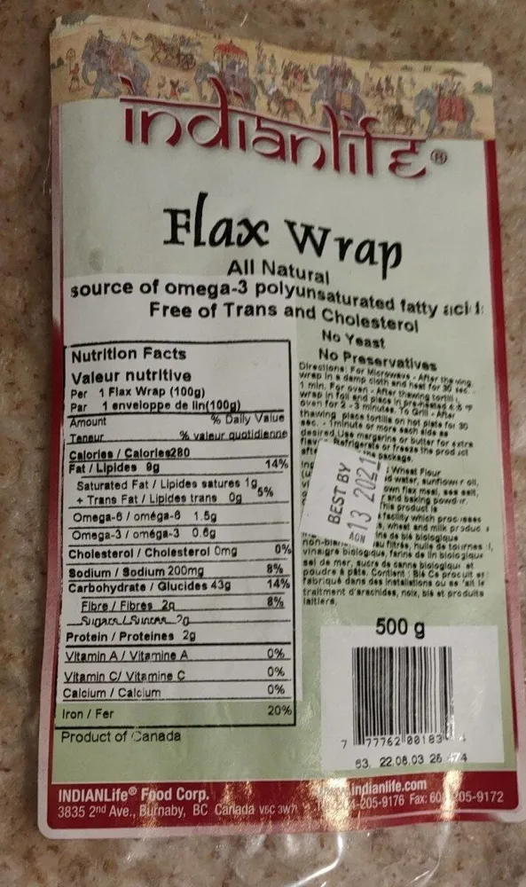 Flax wrap